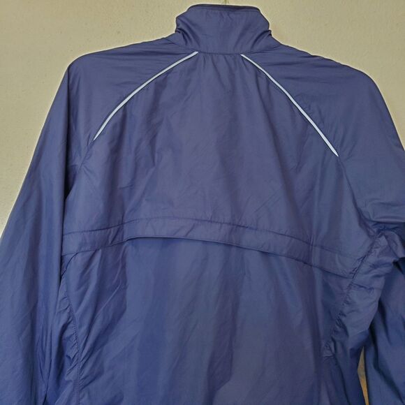 Nike Jacket Womens XL Navy Blue Full Zip Winsbreaker Lightweight Swoosh Logo - Picture 8 of 16